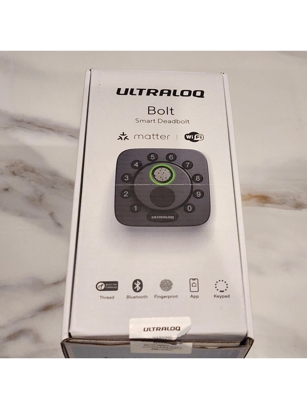 ULTRALOQ Bolt Fingerprint Smart Deadbolt Matter WiFi Bluetooth Keypad – New